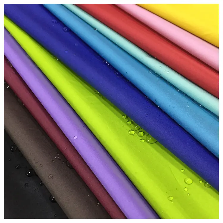 Großhandel 100% Polyester 210T Vinyl beschichtung wasserdichtes Pongee-Gewebe für Regenschirm Schatten und Vorhang verwendet