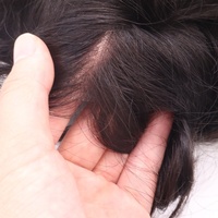 Super mince peau poly clair mirage homme cheveux remplacement toupet perruques colle