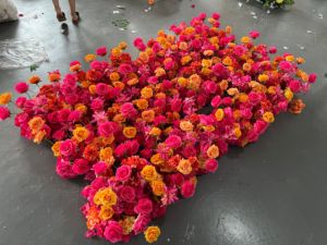 Gran oferta de corredor de pasillo de flores de lujo con vides colgantes, corredor de boda, flores artificiales, 50cm, 60cm, decoración de corredor - Product Image 6