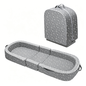 Lit de voyage pliable 2-en-1 convertible 2026 pour tout-petits, en mousse haute densité, idéal pour salon et chambre - Product Image 4