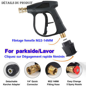 Lavo <span class=keywords><strong>nettoyeur</strong></span> haute pression pistolet adaptateur de connecteur rapide pour outil de stationnement lave-auto outil de nettoyage rapide de tuyau - Product Image 4