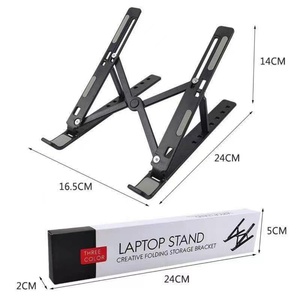 Soporte Plegable y Elevador para Laptop, Base Portátil con Almacenamiento, Soporte de Altura Ajustable para Computadora con Enfriamiento - Product Image 1