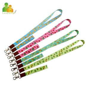 Hot Bán Biểu Tượng Tùy Chỉnh In Anime Phim Hoạt Hình Logo Polyester Nylon Dây Buộc Với Cổ Móc Chìa Khóa Thăng Hoa Dây Buộc - Product Image 5