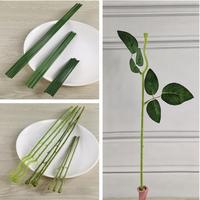 Tiges de roses artificielles en plastique haute simulation en gros, avec ou sans feuilles, pour la fabrication de fleurs