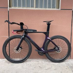 จักรยานวิ่งเวลท์ไทม์ไทรอัลลิ่ง Winowsports Factory Complete TT Bike 700C รุ่น T1000 โครงคาร์บอนไฟเบอร์สีดำ ใช้ชุดเกียร์ Shimano 105 รุ่น TT119 Co - Product Image 2