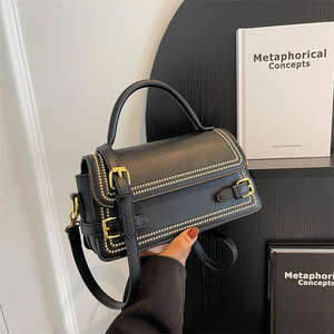 Sac à main tendance en PU haut de gamme à motif pierre, sac bandoulière extrêmement simple - Product Image 6