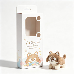 Custom Logo <b>Window</b> Pet Toy Retail Paper Box Color Printed Cardboard Display Box for Dog Cat Toy Packaging Wholesale - Product Image 3