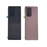 Coque arrière en verre pour batterie Samsung Galaxy Z Fold 2 F916B, pièces de réparation de coque arrière, boîtiers avec/sans objectif