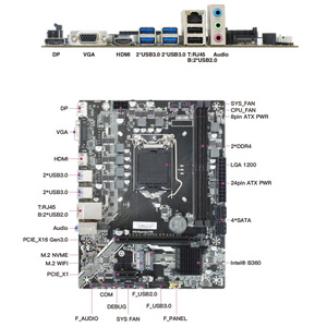 All'ingrosso scheda madre B360 Micro-ATX LGA 1151 supporto 2 * DDR4 MAX supporto 64GB di memoria - Product Image 3