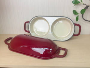 Marmite hollandaise en fonte émaillée à double trou, couleur personnalisée, antiadhésive, résistante au four, idéale pour la cuisson du pain au levain – Meilleure vente - Product Image 4