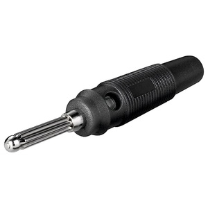 ปลั๊กกล้วยแบบมีรูไขว้สีดำขนาด 4 มม. - Product Image 1