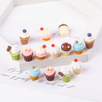 Accessoires en résine simulée DIY Candy Toy Stereo Ice Cream Cake Cup Colorful Pink Cream Glue Mobile Phone Case Acrylic Plastic