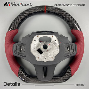 Volante de Fibra de Carbono Personalizado con Empuñaduras Rojas para BMW Serie G G20 G30 G31 G01 G02 G05 G80 G29 M2 M3 M4 X3 X4 X5 2017-2026 - Product Image 5