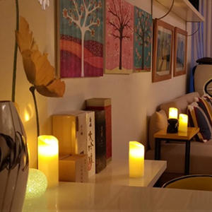 L953 Venta caliente barato plástico LED vela luces Iglesia ópera <span class=keywords><strong>casa</strong></span> decoración ambiente luces festival día vela adornos - Product Image 5