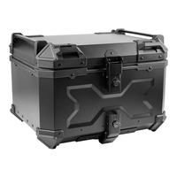 Boîte à bagages arrière rapide All Black 55L-X pour moto, étanche, en alliage d'aluminium, construction métallique