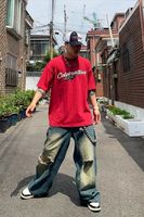 Pantalons pour hommes Streetwear Pantalons jeans personnalisés super détruits Pantalons jeans sales fit pour hommes