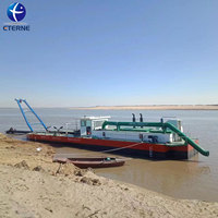 Drague à aspiration par jet, bateau submersible, pompe à sable, ponton flottant, moteur diesel, transmission par engrenages, profondeur 10m pour l'extraction d'or et le dragage de sable