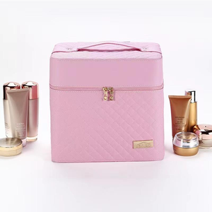 PU Leather <b>Makeup</b> Bag with LED Mirror Travel Vanity Storage <b>Case</b> Portable Cosmetic Organizer Wholesale - Product Image 5