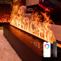 Cheminée électrique à brume atomisée intégrée à longue durée de vie, avec flamme d'eau simulée dynamique, pour la décoration de hall d'hôtel