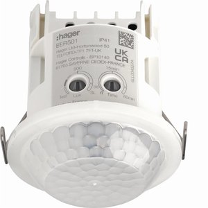 Hager EER501 Mini Rilevatore di Movimento 360 Gradi 230V AC da Incasso 10m IP41 - Product Image 1