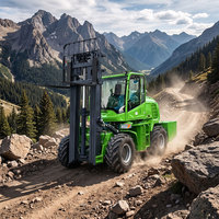 Chariot élévateur tout-terrain 2.0T Yunnei Euro 5 EPA Industriel ISO 7m avec positionnement des fourches, certifié CE, qualité équipement, performance et puissance de travail