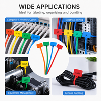 Etiquetas de Identificación para Logística, Autoadhesivas, de Nailon, RoHS REACH, Industriales, Escriturables, Grandes, con Cierre Automático, para Cables