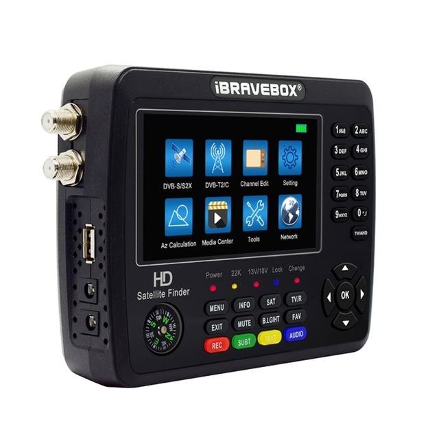 Wholesale Support DVB-S/S2/S2X/T/T2/C AHD IBRAVEBOX V10 Finder Pro+ 4.3 Inch Display Digital Satellite Meter Signal Finder