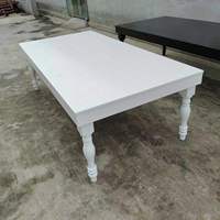 Table rustique d'événement de mariage en bois solide pour des tables à manger se pliantes de ferme