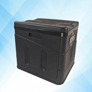 Ensemble de toilettes pliables en <span class=keywords><strong>plastique</strong></span> noir multifonctionnel avec couvercle, vente directe d'usine, toilettes portables pliables pour le <span class=keywords><strong>camping</strong></span> - Product Image 1