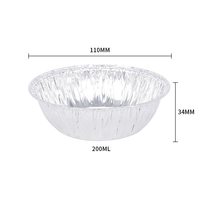 Récipient pour aliments à emporter de 80ml Mini boîtes à tarte en papier d'aluminium Tasse à tarte aux œufs en aluminium Boîte en papier d'aluminium Plateau Tasse de cuisson jetable de qualité alimentaire