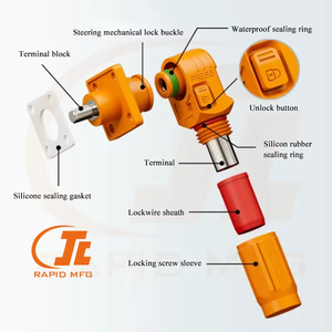 Connecteurs ESS M8 étanches, connecteur coudé, prise, borne <span class=keywords><strong>de</strong></span> batterie 1500V pour système d'énergie solaire - Product Image 3