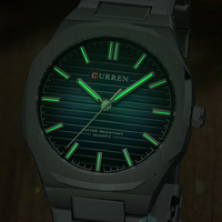 CURREN jam tangan 8456 tahan air olahraga bisnis mode pergelangan tangan klasik tali baja tahan karat tangan bercahaya reloj montre jam tangan pria