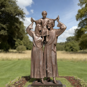 Escultura de Bronce Fundido a la Cera Perdida, Estilo Religioso Sagrado Retro, Adorno para Parque, Estatua de la <span class=keywords><strong>Sagrada</strong></span> <span class=keywords><strong>Familia</strong></span>, Tamaño Personalizado - Product Image 4