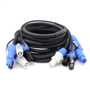 Cable Combinado Powercon DMX de 3 Pines, Macho a Hembra, para Iluminación de Escenario - Product Image 1