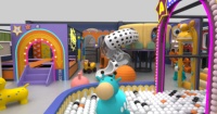 Équipement de terrain de jeu intérieur pour enfants en acier certifié CE, toboggans souples pour enfants, jeux interactifs avec une conception axée sur la sécurité