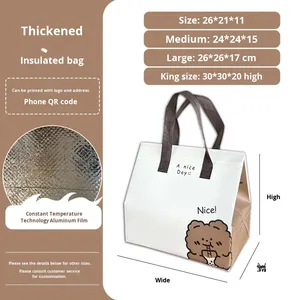 Sac isotherme jetable en papier kraft biodégradable coloré avec doublure en aluminium, logo personnalisé, isolation thermique, faible MOQ - Product Image 6