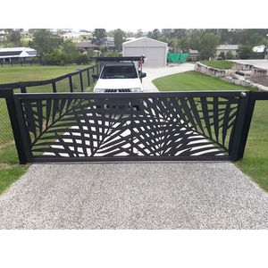 Allomunam-Juego de valla de hierro recubierta de polvo para puerta de casa, corte láser, diseño <span class=keywords><strong>principal</strong></span>, oveja, Pvc, exterior - Product Image 1