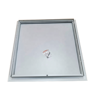 Panneau d'accès au plafond en aluminium blanc amovible pour système HVAC moderne, de forme carrée, avec taille personnalisée et installation facile et durable