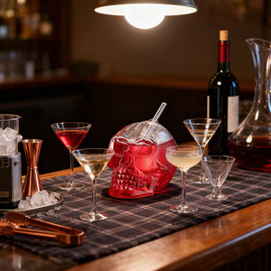 विंटेज अद्वितीय रचनात्मक बोरोसिलिकेट ग्लास खोपड़ी कॉकटेल चश्मा प्रीमियम हस्तनिर्मित अमेरिकी 350 एमएल कंकाल आकार मार्टिनी टंबलर - Product Image 2