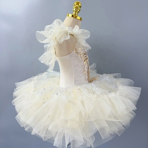 ชุดเดรสเจ้าหญิงสำหรับเด็กผู้หญิง, ชุดกระโปรงบัลเล่ต์ชุดเต้นบัลเลต์ชุดสำหรับเด็กผู้หญิงชุดการแสดงบนเวที - Product Image 3