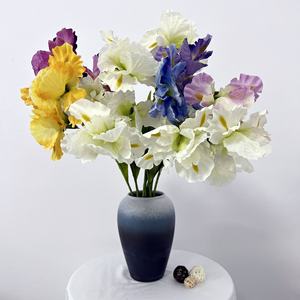 Faux soie <span class=keywords><strong>Iris</strong></span> tiges <span class=keywords><strong>Iris</strong></span> Fleur Soie <span class=keywords><strong>Iris</strong></span> Artificielle Faux Fleur pour Mariage Décor Maison Bunga Arrangements De Fleurs - Product Image 2