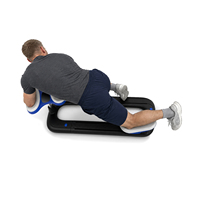 Plateforme d'exercice à quatre roues Flexihome haute résistance et légère pour la remise en forme à domicile, équipement d'entraînement ajustable pour le renforcement du tronc