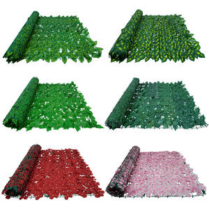 Rouleau de haie artificielle, feuilles vertes, écran d'intimité pour jardin extérieur, décoration végétale durable en PE et soie - Product Image 1
