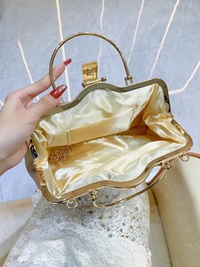 New Cross-border Women's Luxury Evening <b>Clutch</b> Bag PU Material Polyester Diamond-encrusted Celebrity Elegant High-class Tanjing - Product Image 3