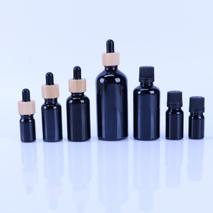 Essential Oil <b>Bottle</b> Custom Logo Black Glass <b>Dropper</b> <b>Bottle</b> For Aromatherapy Oil Cosmetics Container Empty With Rubber <b>Dropper</b> - Product Image 3