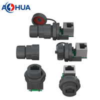 Adaptateur Ethernet AHUA 24awg, connecteur femelle RJ45 à angle de 90 degrés, câblage DIY CE ROHS