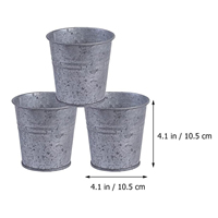 Pot de fleurs rustique en métal galvanisé, pot à plantes succulentes en étain de zinc pour la décoration de la maison, du jardin et de la table - Vente en gros