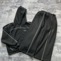 MS731-Pantalon de survêtement à capuche brodé en polaire pour hommes