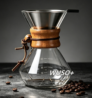 Cafetière manuelle domestique avec verre borosilicate de haute qualité, système de filtration américain, tasse filtrante et pot de partage