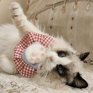 [Série Style Denim] Bavoirs pour animaux de compagnie en polyester style <span class=keywords><strong>cowboy</strong></span>, bavoirs semi-circulaires pour chiens et chats, toutes saisons - Product Image 2